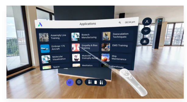 VR Expert Arbor XR customizing dashboard