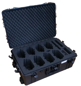 Flight Case for 8 Meta Quest 3 openend without headsets